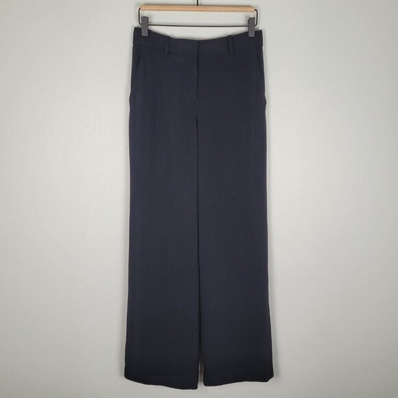 Everlane Wide Leg Pants Triacetate Trousers Full Lenght Black Size 00 - Picture 3 of 11